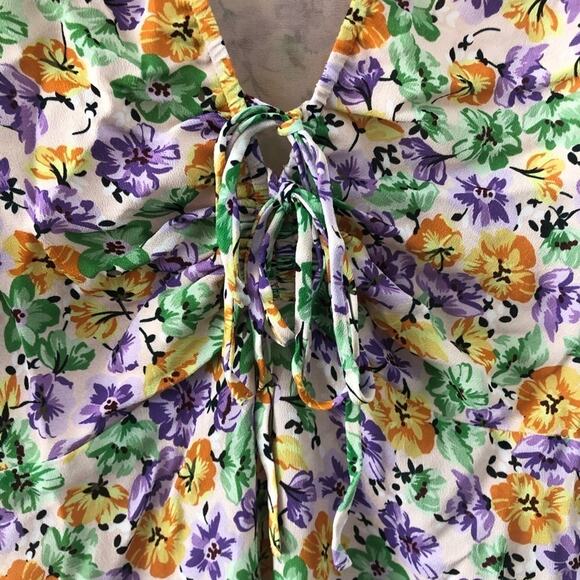 Nicholas Danielle Midi Dress in Whistledown Floral Print - Picture 6 of 10